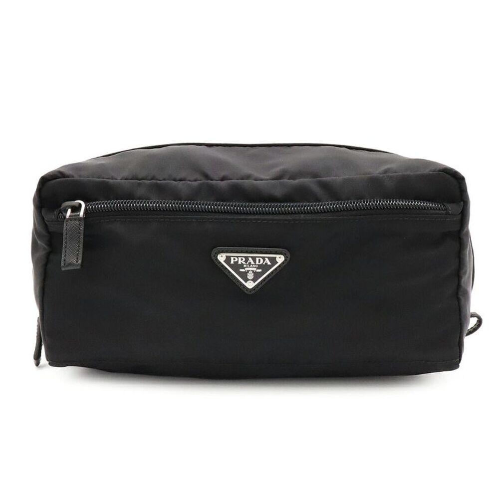 Prada Triangle Logo Clutch